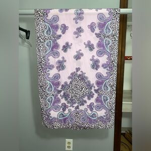 Pink/purple zebra/paisley scarf